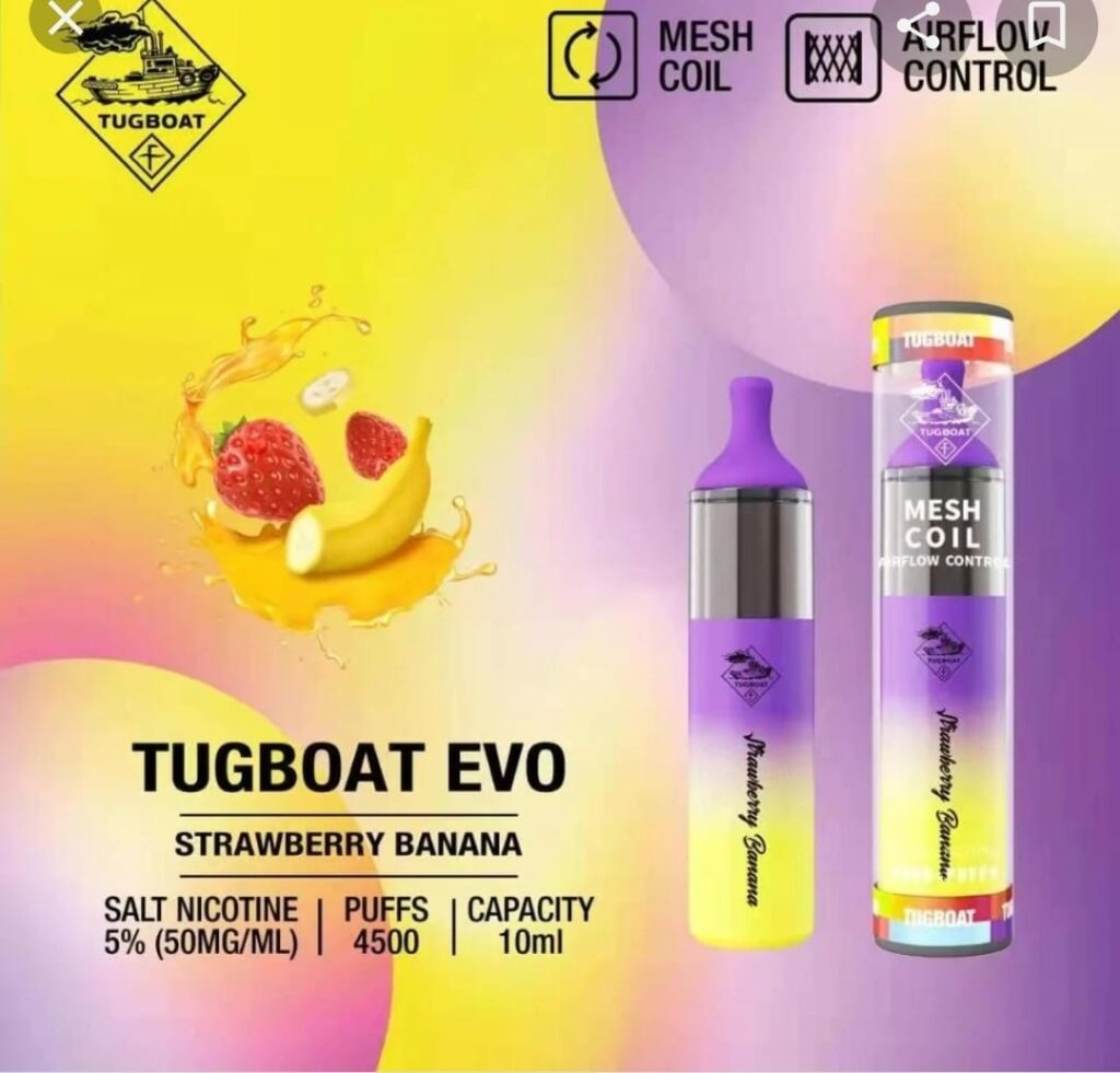 Tugboat EVO Strawberry Banana 4500 Puffs