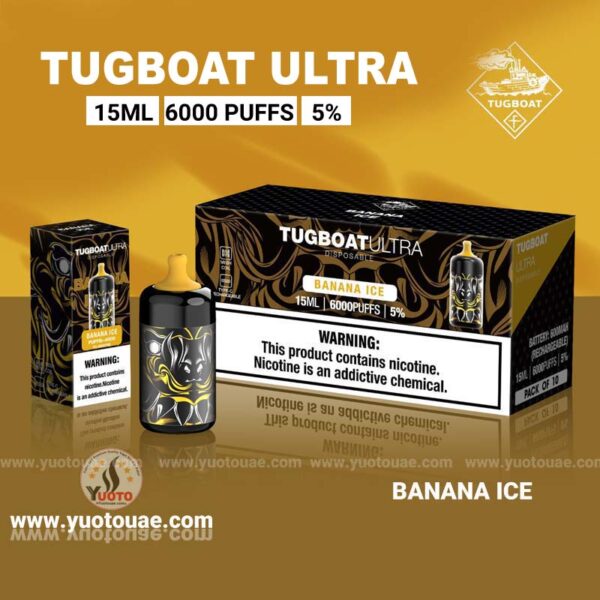 Tugboat Ultra Banana Ice 6000 Puffs