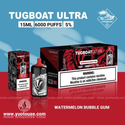 Tugboat Ultra Watermelon Bubble Gum 6000 Puffs