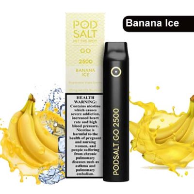 Pod Salt Go Banana ice Disposable Vape 2500 Puffs