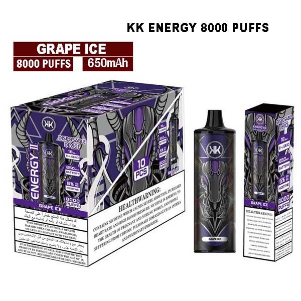 KK Energy 8000 Puffs Grape Ice Disposable Vape