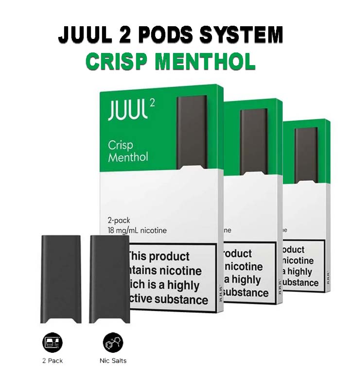 JUUL2 Crisp Menthol Pods System 18mg