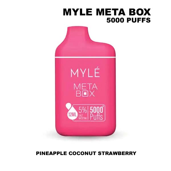Myle Meta Box 5000 Puffs Pineapple Coconut Strawberry