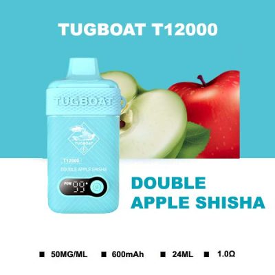 Tugboat Double Apple Shisha T12000 Disposable Vape