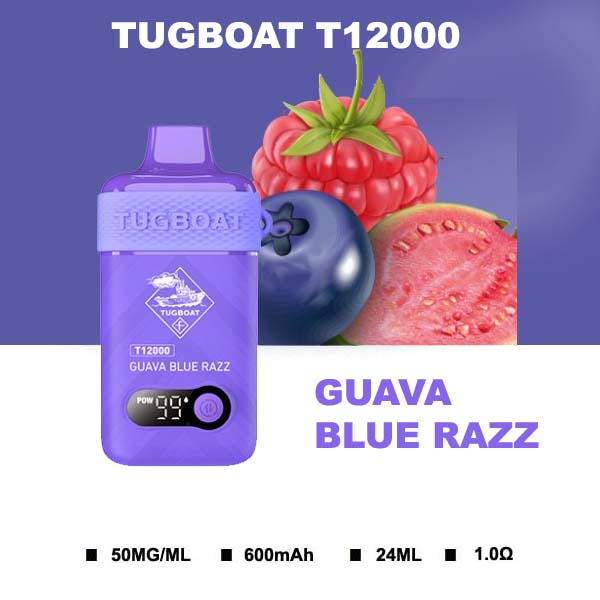 Tugboat Guava Blue Razz T12000 Disposable Vape Kit